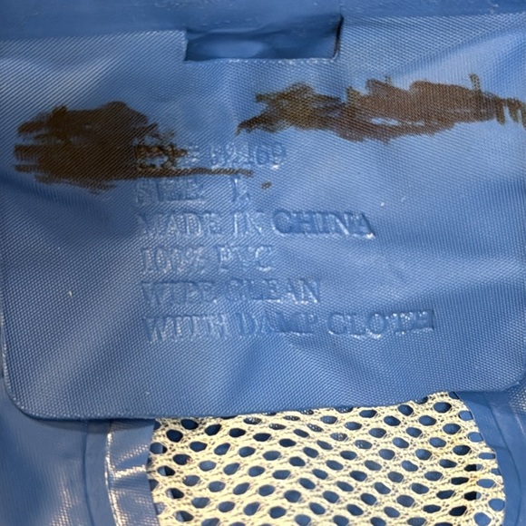 Ozark Trail Hooded Rain Suit 2pc Jacket & Pants Women’s Large Blue 100% PVC - Picture 7 of 10